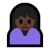 🙍🏿 person frowning: dark skin tone display on Windows